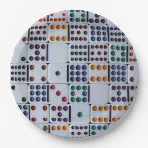 Dominos Numbers Game Paper Plate