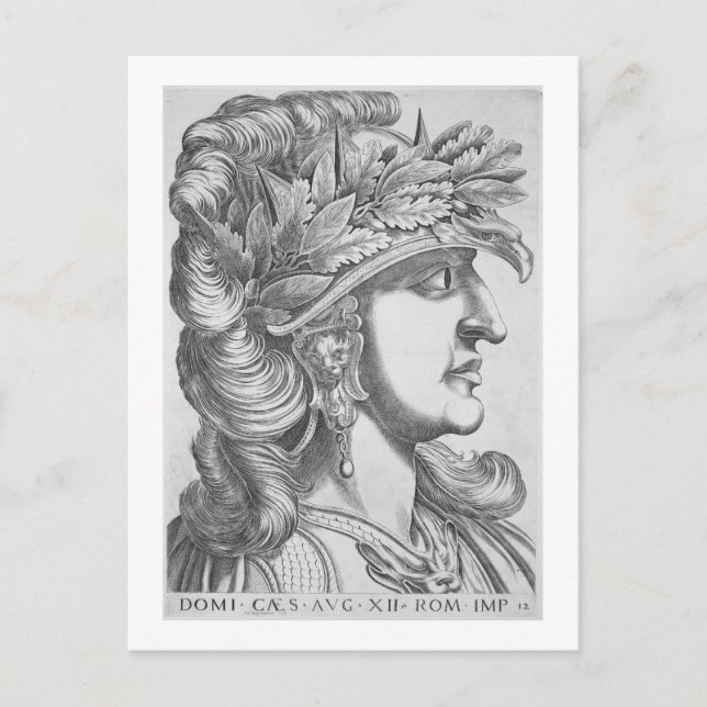Domitian Caesar (51-96 AD), 1596 (engraving) Postcard (Front)