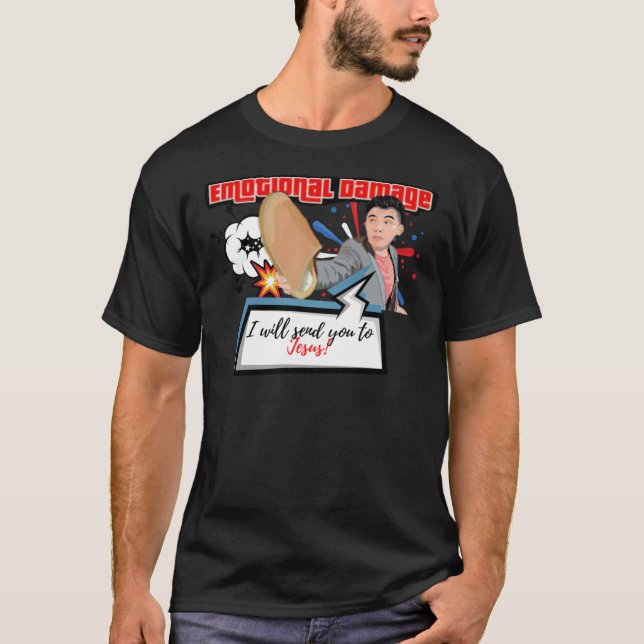 Dommages Émotionnels Steven He Meme T-Shirt Essent (Devant)