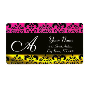 DOMMASQUE D'OR NOIR, MONOGRAMME D'AMÉTHYSTE DE FUC