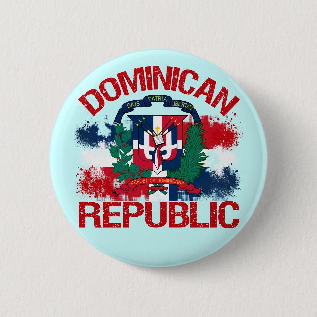 Domonican Republic 2 Inch Round Button (Front)
