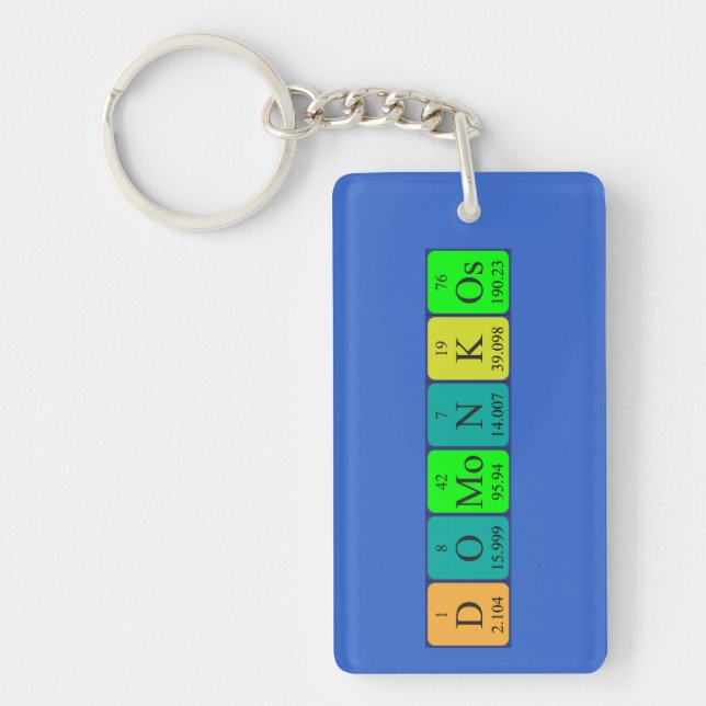 Domonkos periodic table name keyring (Front)