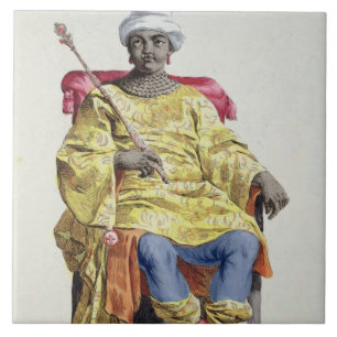 Don Alvares, King of the Congo, from 'Receuil des Tile