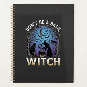 Don Be Basic Witch Halloween Cauldron Black Cats Planner