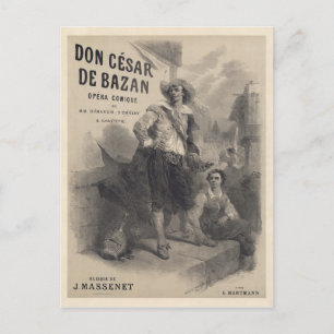 Don César de Bazan première poster (1872) Postcard