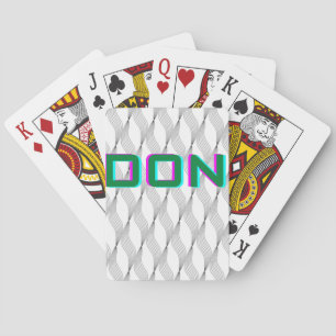 Don Custom Text And Pattern Design Playing Cards