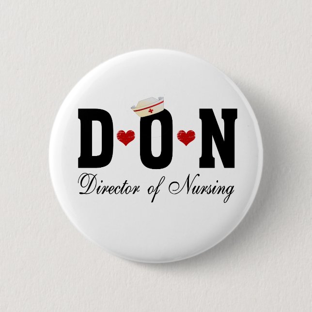 DON Director of Nursing 2 Inch Round Button (Front)