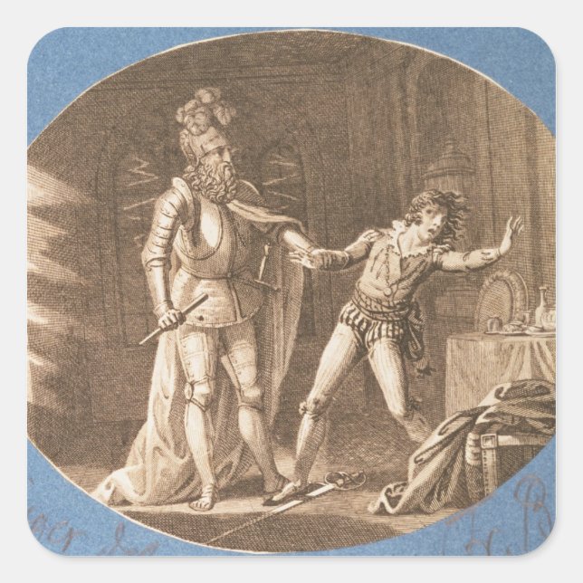 Don Giovanni and the statue of the Commandantore Square Sticker (Front)