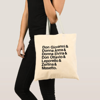 Don Giovanni cast of characters tote Bag