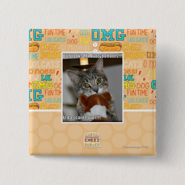 Don looks 2 inch square button (Front)