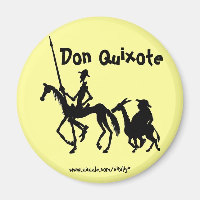 Don Quichotte et aimant d'art graphique Sancho Pan (Devant)