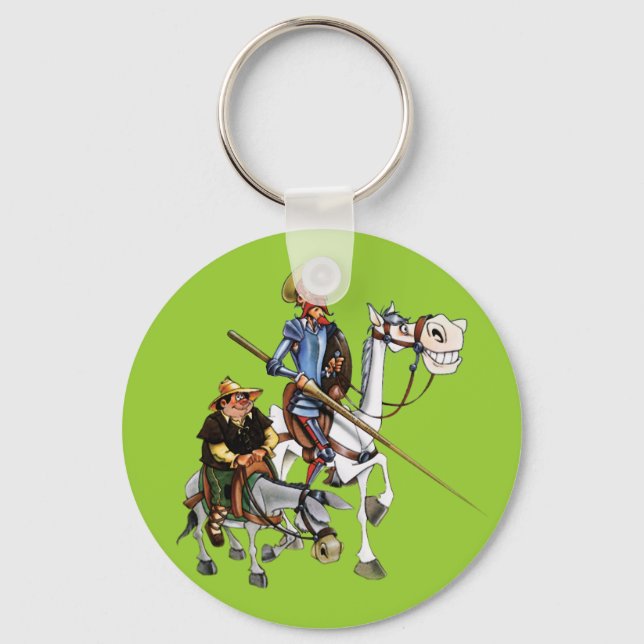 DON QUIJOTE, SANCHO,...- Llavero-Cervantes Keychain (Front)