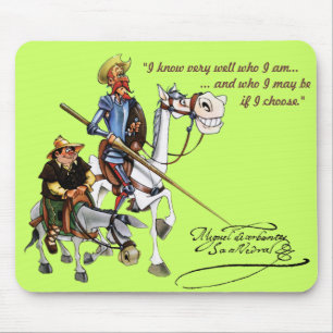 DON QUIJOTE, SANCHO, ROCINANTE y RUCIO - Cervantes Mouse Pad