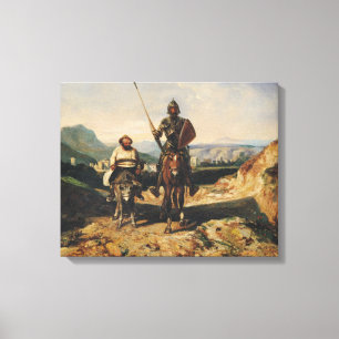 Don Quixote and Sancho Canvas Print