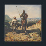 Don Quixote and Sancho Magnet<br><div class="desc">Don Quixote and Sancho | by Alexandre Gabriel Decamps | Art Location: Musee des Beaux-Arts,  Pau,  France | French Artist | Image Collection Number: XIR104389</div>