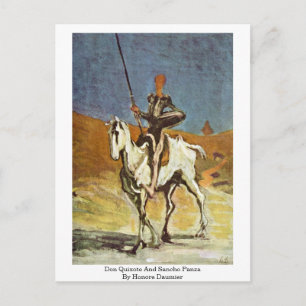 Don Quixote And Sancho Panza By Honore Daumier Postcard