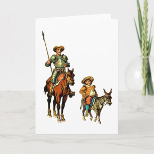 Don Quixote and Sancho Panza Card
