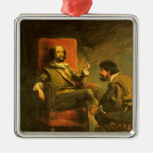 Don Quixote and Sancho Panza Metal Ornament