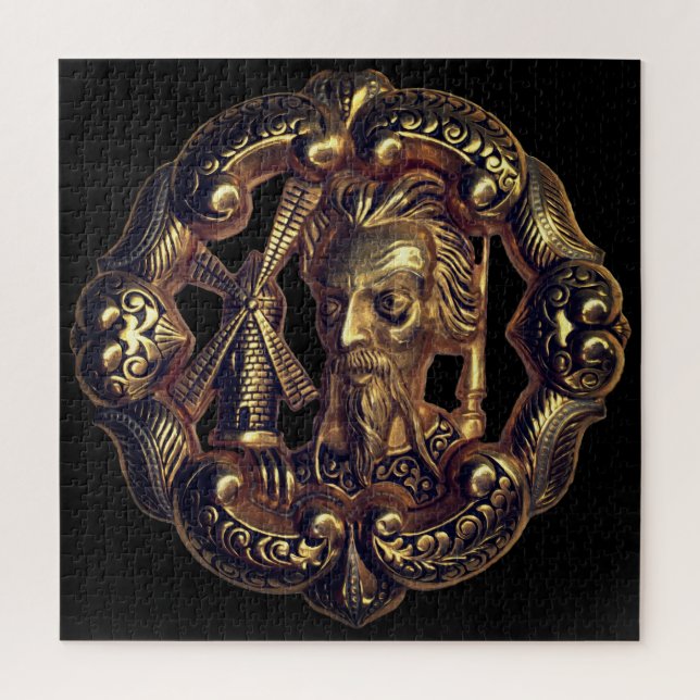 Don Quixote and the Windmill Jigsaw Puzzle (Vertical)