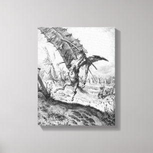 Don Quixote and the Windmills Canvas Print