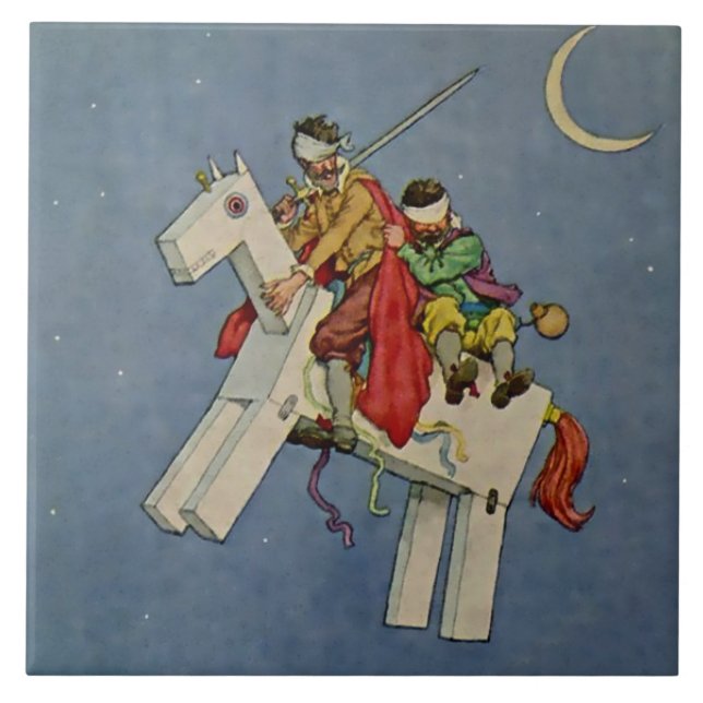 “Don Quixote” by W Heath Robinson Tile (Front)