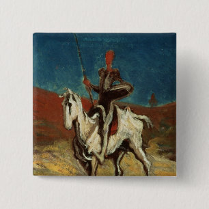 Don Quixote, c.1865-1870 2 Inch Square Button