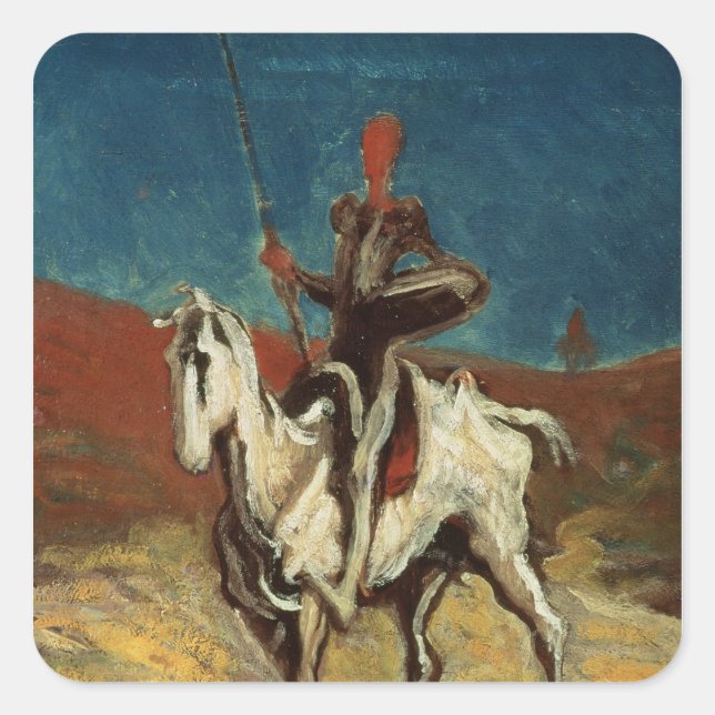 Don Quixote, c.1865-1870 Square Sticker (Front)