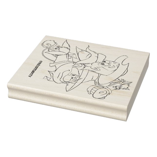 Don Quixote & Friends Rubber Stamp (Stamp)