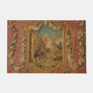 Don Quixote Guided by Folly, 18th century tapestry Doormat