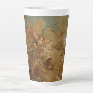 Don Quixote Guided by Folly, 18th century tapestry Latte Mug