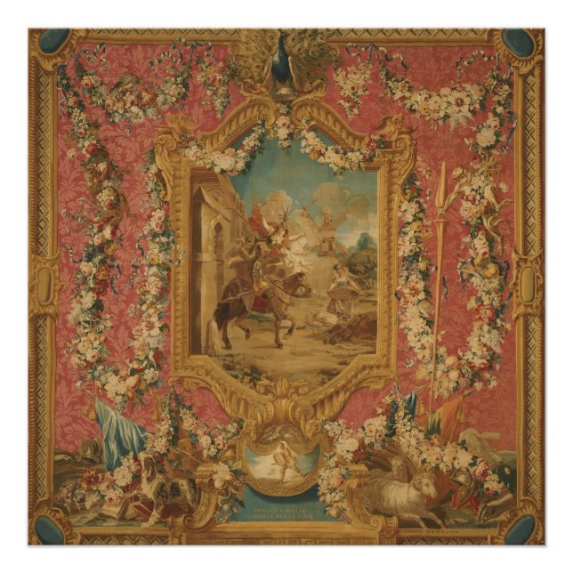 Don Quixote Guided by Folly, 18th century tapestry Photo Print (Front)