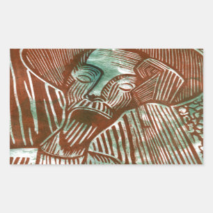Don Quixote in Green and Brown Sticker