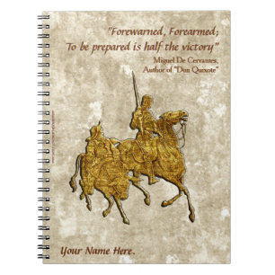Don Quixote Quote and Illustration - Personalized Notebook