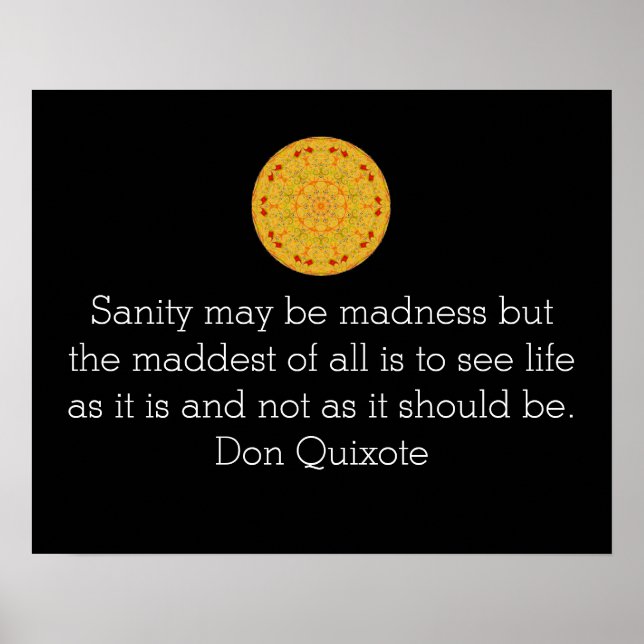 Don Quixote quote Inspirational Poster (Front)