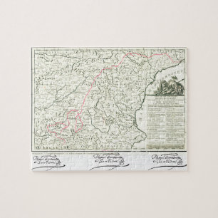Don Quixote route Map - Cervantes signature Jigsaw Puzzle