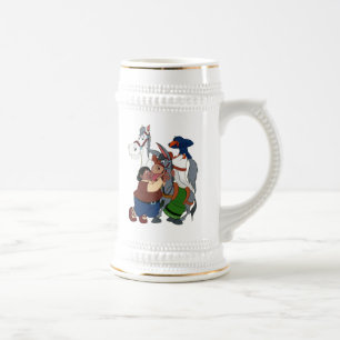 DON QUIXOTE' s FRIENDS - 400 years -Cervantes taza Beer Stein