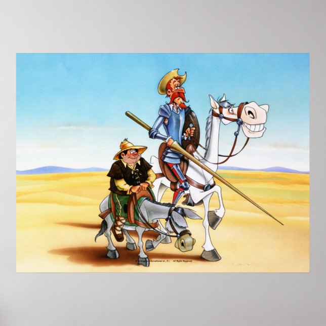 DON QUIXOTE & SANCHO -IVe. Affiche du centenaire (Devant)