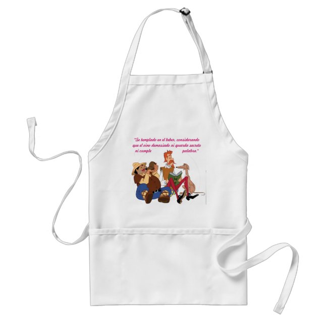 DON QUIXOTE & SANCHO- "Se templado en el beber..." Standard Apron (Front)