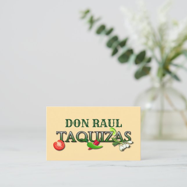 Don Raul Taquizas Business Card (Standing Front)