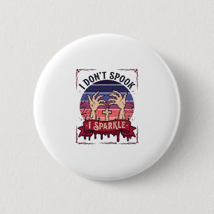 Don Spook Sparkle Zombie Hands Halloween Blood_1 2 Inch Round Button