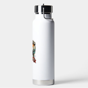 Don Stop Retrieving Black Labrador Dog Duck Retro Water Bottle
