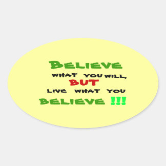 Don’t be a Hypocrite Oval Sticker