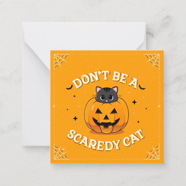 Don’t Be a Scaredy Cat Note Card (Front)