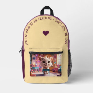 Don’ t Be Afraid… Printed Backpack