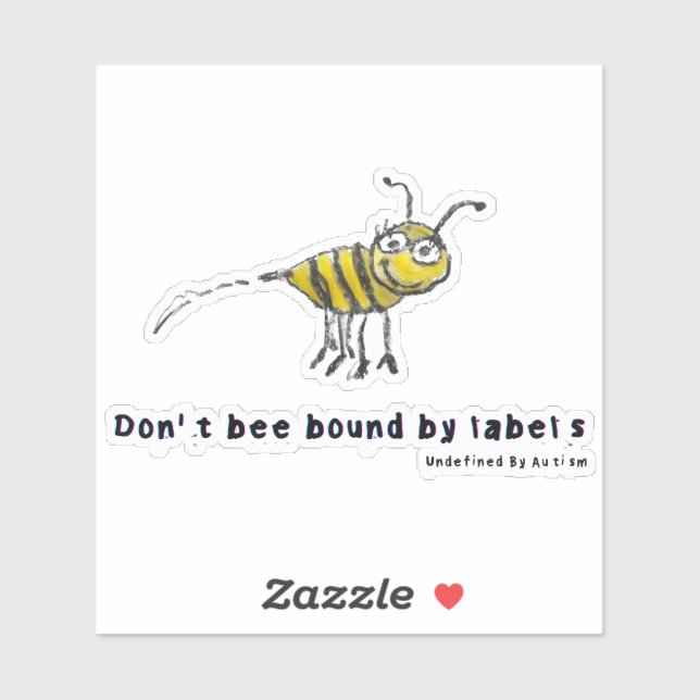 Don’t Bee Bound Vinyl Stickers – Fun & Whimsical (Sheet)