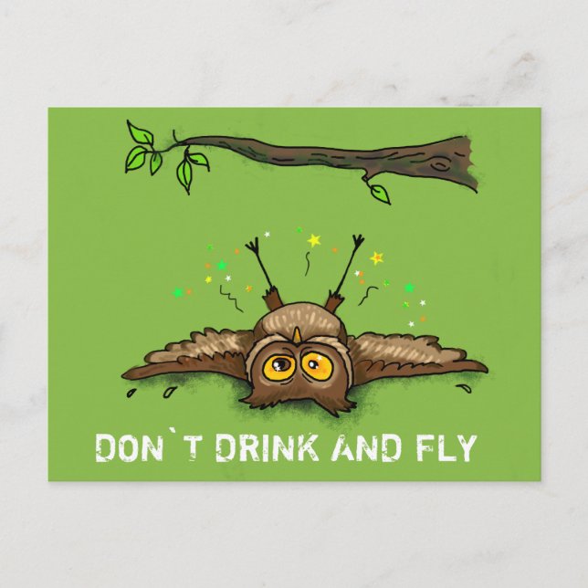 DON`T DRINK AND FLY POSTCARD (Front)