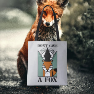 Don’t Give a Fox Funny Fox Graphic Tote Bag