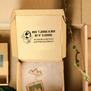 Don´t judge a box by it´s cover, Reuse & Recycle, Rubber Stamp