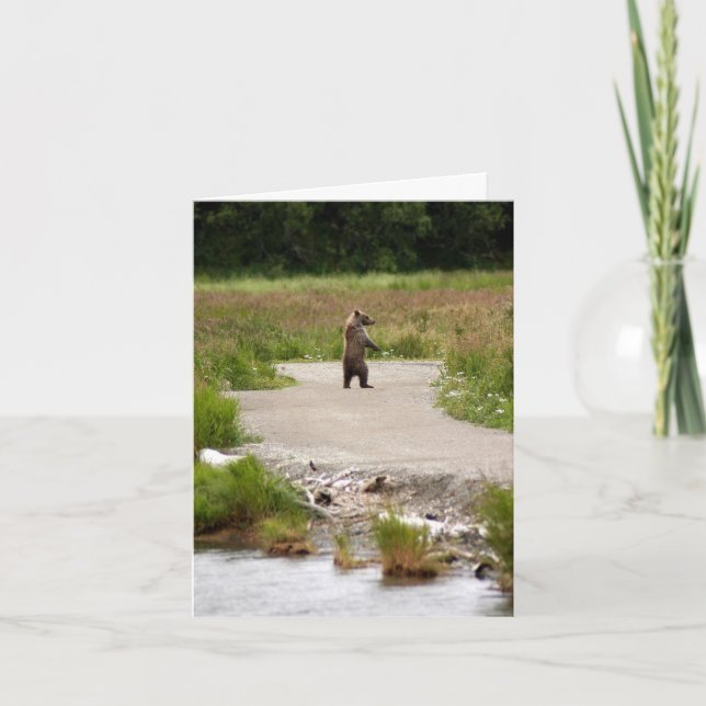 Don’t leave me bear standing tall card (Front)