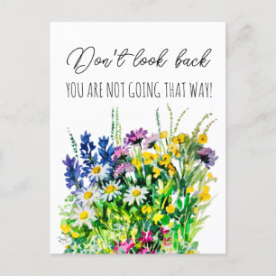 Don’t look back postcard